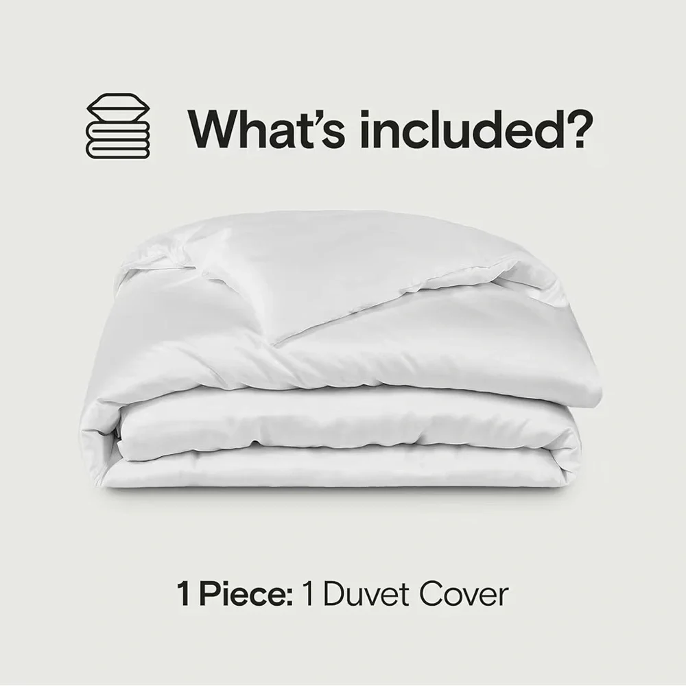 SIJO AiryWeight Tencel Duvet Cover, 100% Lyocell  (Snow, King/Cal King 106